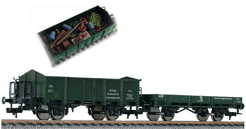 FLEISCHMANN 591002 - Set 2 carri "Mullwagen", con carico di spazzatura, DB