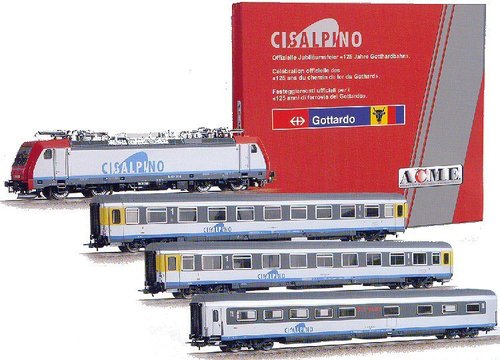 ACME 70007 - Set treno Cisalpino per i 125 anni del gottardo.