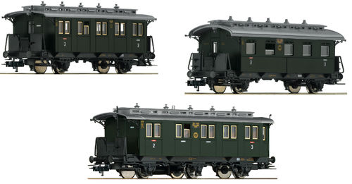 FLEISCHMANN 481804 - Set 3 carrozze treno passeggeri set 1, DRG, ep.II