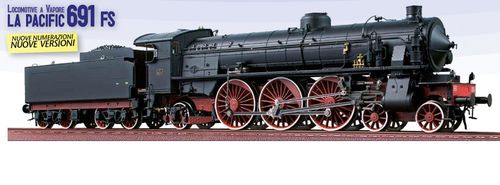 OSKAR 1693 - Locomotiva a vapore Gr 691 014 fanali elettrici, FS, ep.III