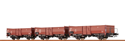 BRAWA 48607 - Set tre carri aperti sponde alte tipo Omm52, DB, ep.III