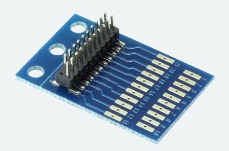 ESU 51967 - Pcb con spina mtc21 e piazzole a saldare corrispondenti a tutti i pin del connettore