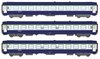 REE MODELES VB-181 - Set composto da 3 carrozze cuccette UIC in livrea blu, SNCF, ep.V