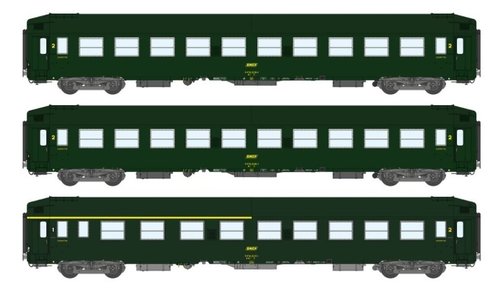 REE MODELES VB-185 - Set 3 carrozze cuccette, SNCF, ep.IV