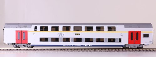 LS MODELS 43014 - Carrozze passeggeri 2a classe due piani, SNCB/NMBS, ep.V