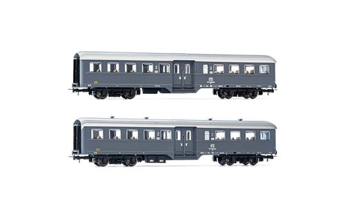 RIVAROSSI HR4299 - set di 2 carrozze passeggeri "Corbellini" a 4 assi, FS, ep.IV