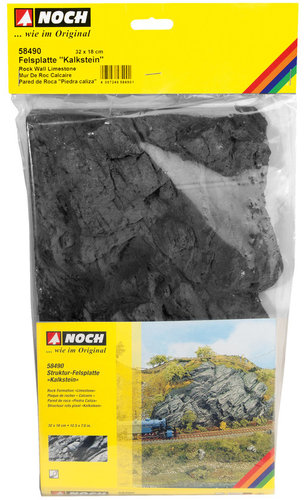 NOCH 58490 - Laster di roccia "Calcare" 32 x 18 cm