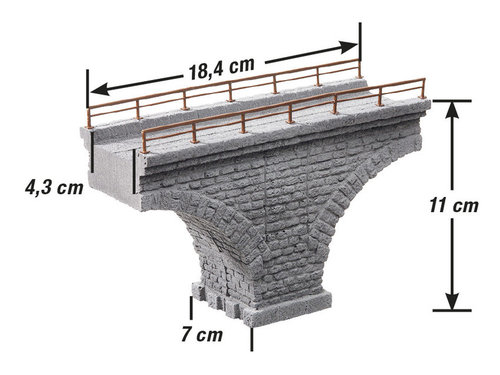 NOCH 58677 - Semiarcate ponte in pietra