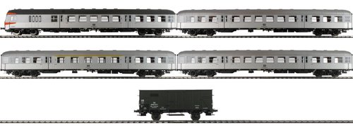 BRAWA B1909 - Set quattro carrozze Silberling, DB, ep.IV **ILLUM.**
