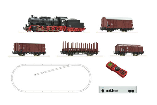 ROCO 51318 - Start set digitale locomotiva BR57 e treno merci, DB, ep.III-IV **DIG.**