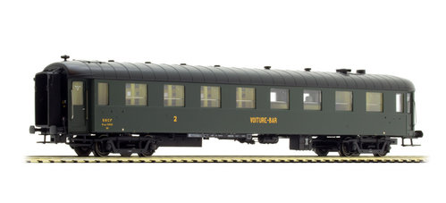 MODELS WORLD MW40384 - Carrozza 2a classe e BAR tipo B4smyfi "OCEM", SNCF, ep.III