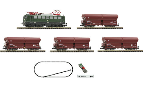 FLEISCHMANN 931895 - Sc.N - Locomotiva elettrica serie 140 con treno merci, DB, ep.IV