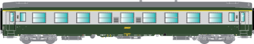 R37 42027 - Carrozza passeggeri 1a classe tipo A9 66, SNCF, ep.IV **ILLUM.**