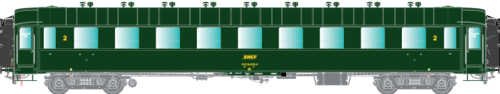R37 42253 - Carrozza passegeri 2a classe tipo OCEM PL B9, SNCF, ep.IV