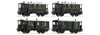 ROCO 74187 - Set di 4 carozze per Treno locale,, KBStB, ep.I