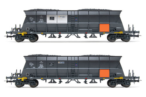 JOUEF HJ6210 - Set due carri tramoggia per carbone tipo EF60 "EDF", VTGO, ep.VI **DUMMY**