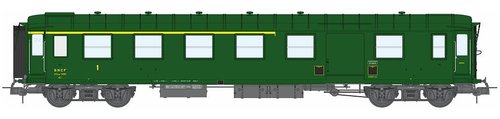 REE MODELES VB-460 - Carrozza 1a classe e bagaliaio "métallisées" tipo A4D ex PLM, SNCF, ep.IIIb