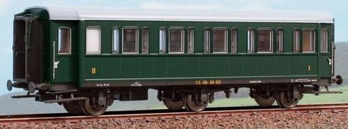 ACME 51140 - Carrozza a tre assi Tipo 1904 mista in livrea verde, FS, ep.II-III