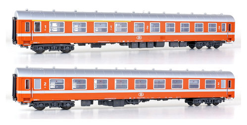 LS MODELS 42169 - Set 2 carrozze 2a classe, SNCB/NMBS, ep.IV-V