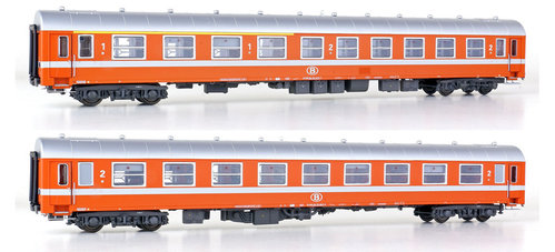 LS MODELS 42165 - Set 2 carrozze 2a classe, SNCB/NMBS, ep.IV-V