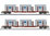 TRIX 24141 - Set due carri pianali con stanti tipo Snps 719, DB AG, ep.VI