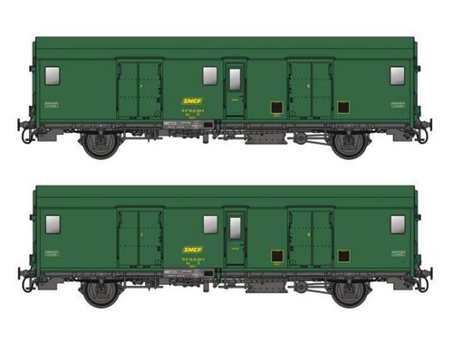 MODELS WORLD MW30318 - Set di due bagagliai tipo Dd2ai, SNCF, ep.IIIb