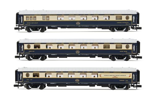 ARNOLD HN4398 - Sc.N - set di 3 carrozze per treno "Venice Simplon Orient Express", ep.IV-V
