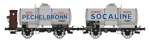 REE MODELES WB-704 - Set di 2 carri cisterna PECHELBRONN e SOCALINE, AL, ep.II