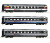 ROCO 74022 - Set n°2 di tre carrozze per l'EuroCity 7, SBB, ep.VI