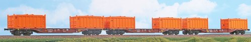 ACME 45150 - Set 3 carri trasporto container tipo Sgns 60' 'TOUAX', TOUAX, ep.VI